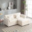 76.77" Chenille Loveseat With Ottoman-710105633