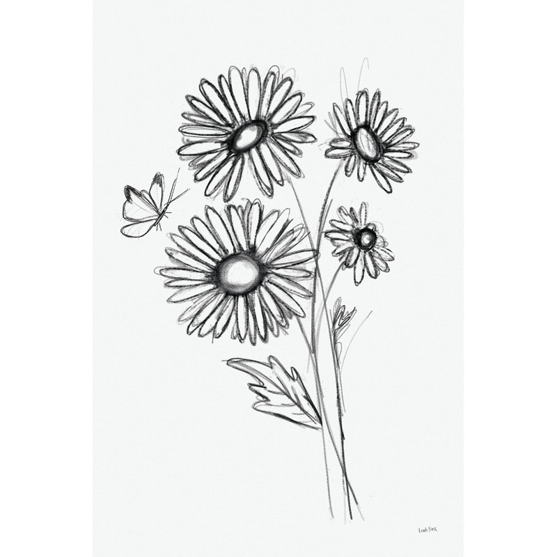 Parmi les fleurs sauvages III par Leah York - impression, H 12 po x l 8 po, Non, Toile tendue