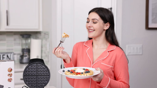 Lumme Waffle Maker Electric Waffle Maker Machine Waffle Iron for Individual  Waffles, Paninis, Hash browns, other on the go Breakfast, Lunch, or Snack