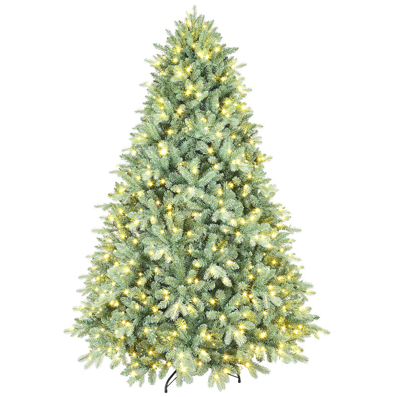 Arbre de Noël teinté pré-éclairé avec 800 lumières DEL blanc chaud - 2908 pointes PE + PVC, 40'