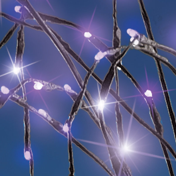 Willow Tree, arbres et branches à éclairage solaire, H 42,5 po x l 6,75 po x P 6,75 po, Mauve