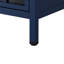 Table de chevet en bois massif de couleur bleue - Armoire en fer et rangement pratique pour chambre à coucher foncé