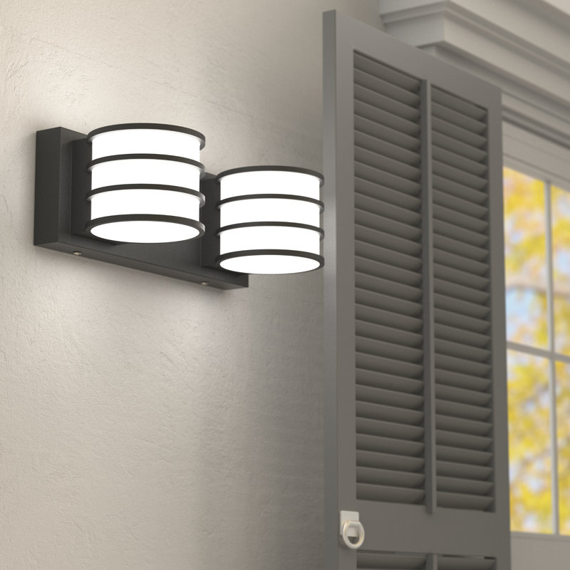 Drayce Dimmable LED Vanity Light, Matte Black, 4-Light