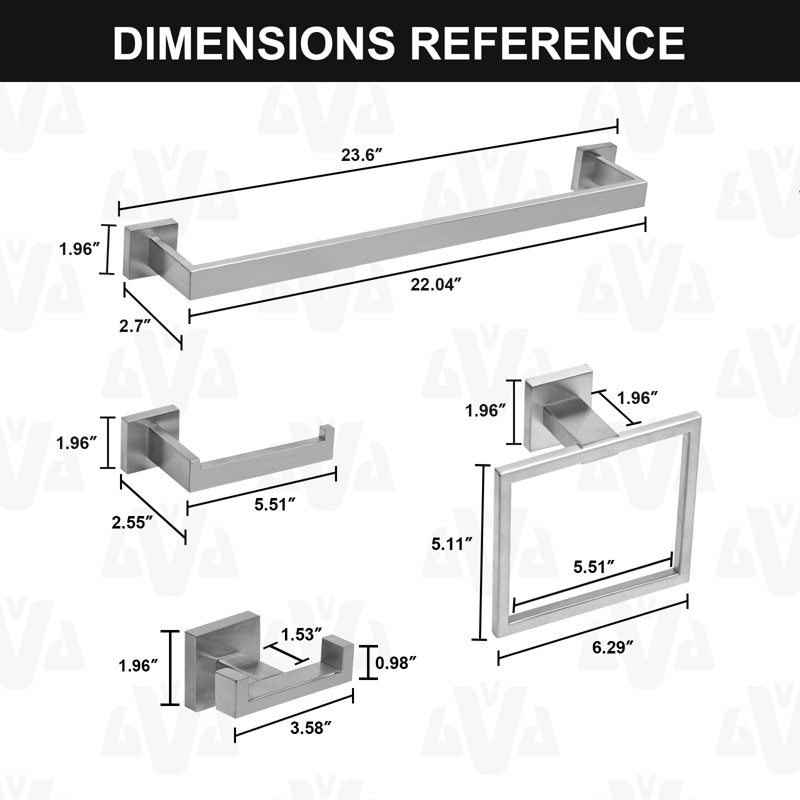 5 - Piece Bathroom Hardware Set