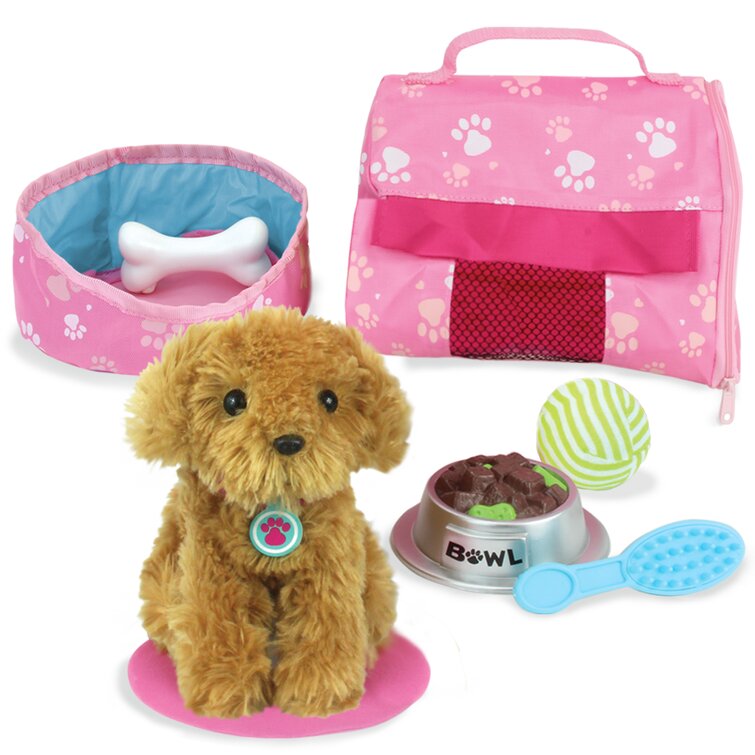 Doll Puppy Dog and Carrier Set