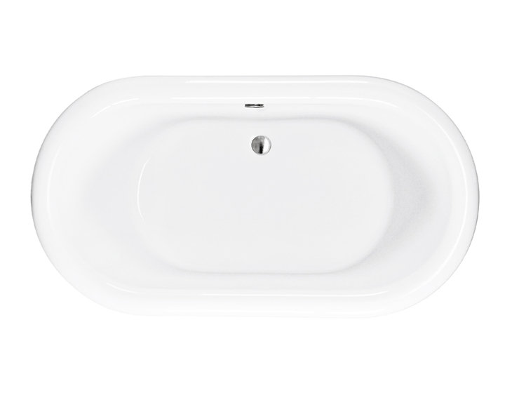Melinda Freestanding Soaking Bathtub, 26.5" H x 35" W x 71.25" L, White