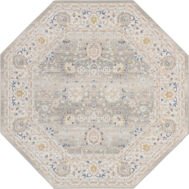 Lunnelle Oriental Indoor Rug, Octagon 7' x 7'
