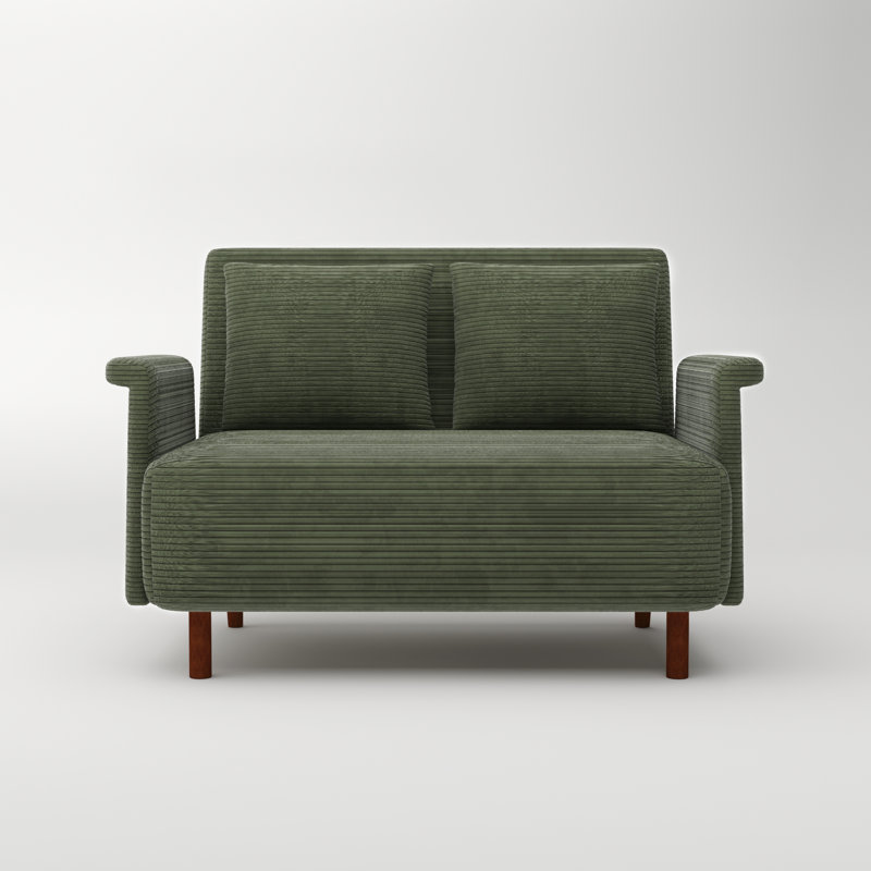 Finnick Velvet Accent Chair, Green Corduroy