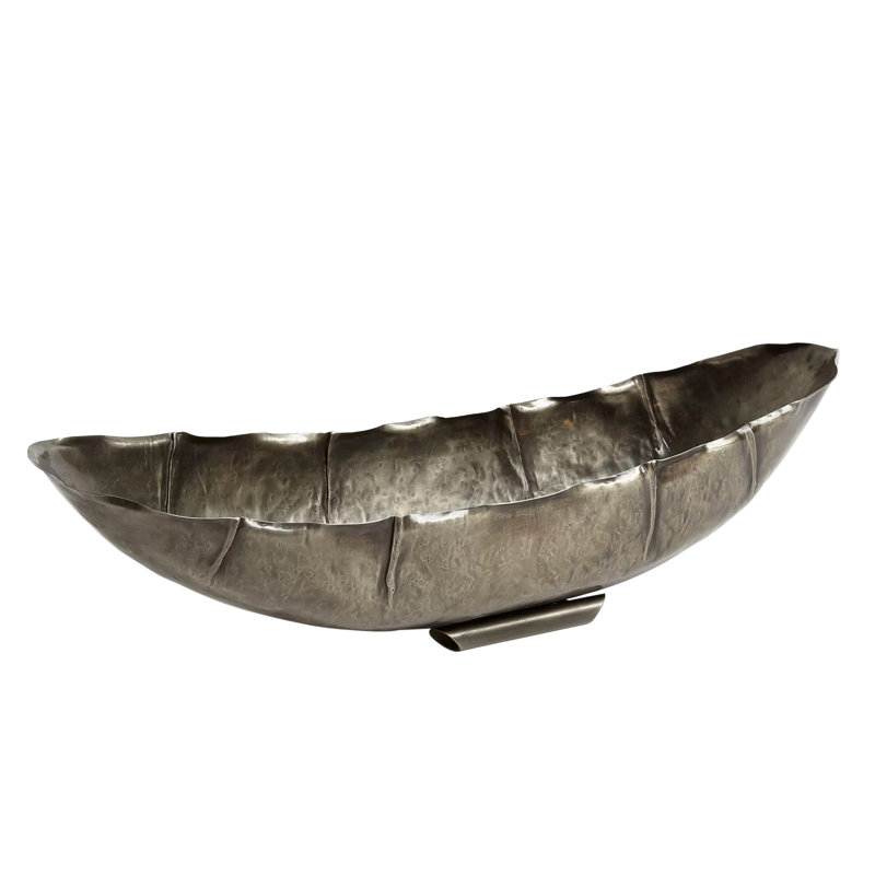 Larkin Bowl-Antique Nickel, 7" H x 8" W x 26.62" D