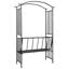 Arche de jardin en fer noir