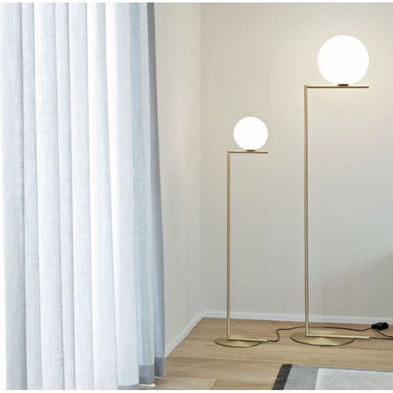 Lampe sur pied en verre Smith, 63.77"