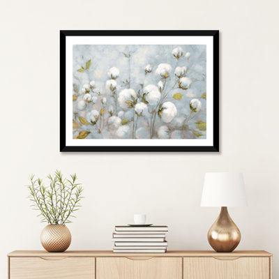 «Cotton Field» par Julia Purinton - reproduction d'art encadrée