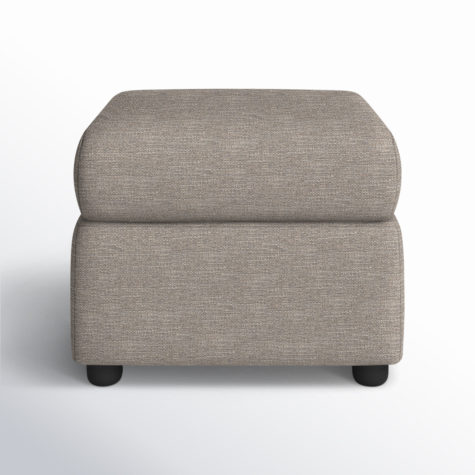Godwin Upholstered Ottoman, Drusky Linen Sustain® Basketweave