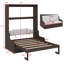 Grand lit escamotable mural avec coussin, cadre de lit pliable en bois convertible en canapé-294270726