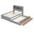 Full Size Platform Bed with Trundle, Drawers & USB Ports – Storage Captain’s Bed, Gray-646549107