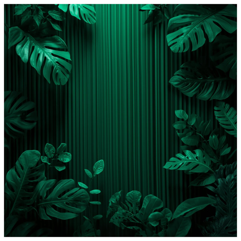 Tropical Green Foliage Comforter, Twin Extra Long