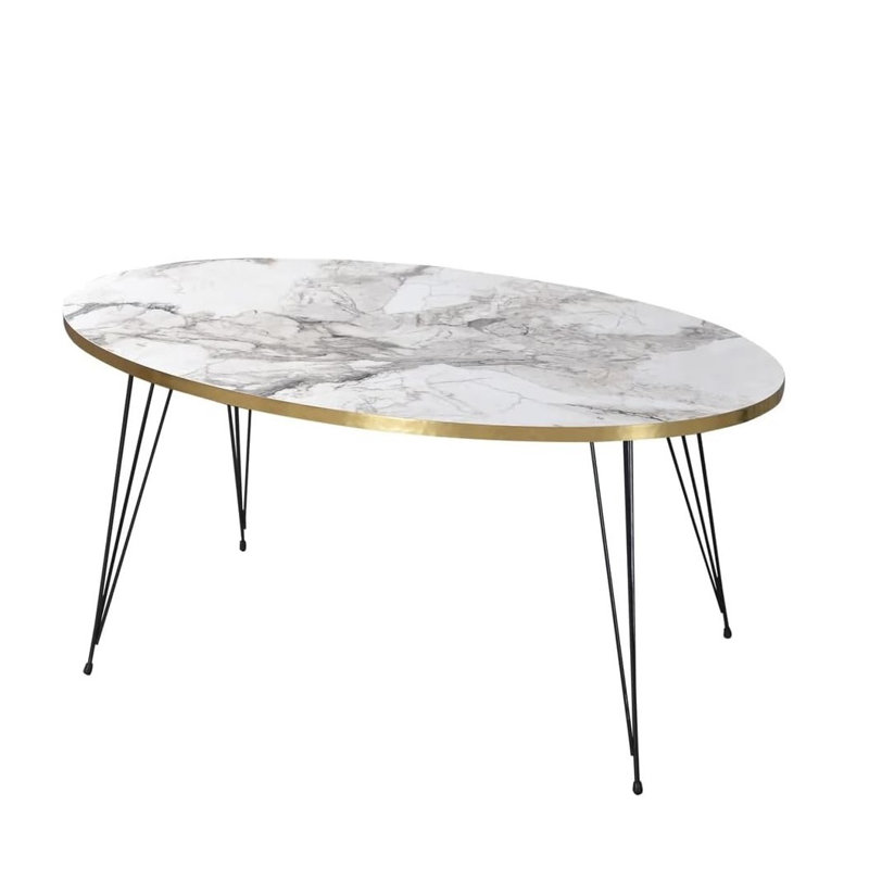 Andromeda 35 cm W Console Table, White Marble