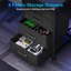 Reversible L-Shaped Desk with LED Lights and Power Outlets-133946127