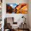 Scénario et paysages urbains, désert, canyon, réflexion, ciel d'eau, roche, soleil, paysage, ensemble de 3 impressions sur toile-269554766