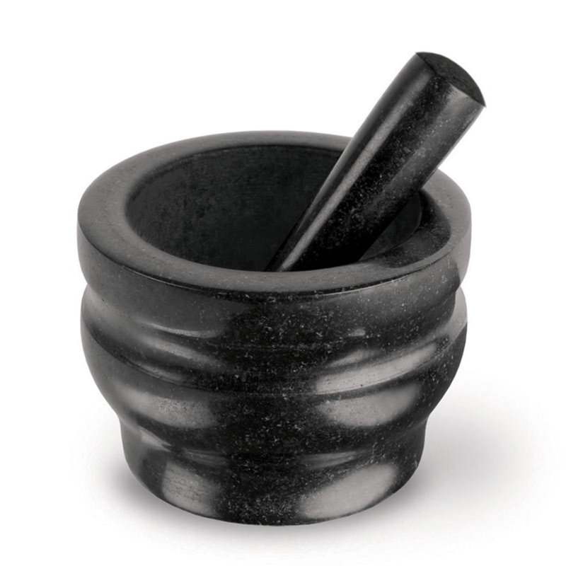 Black Granite 5.5-Inch Mortar and Pestle Set