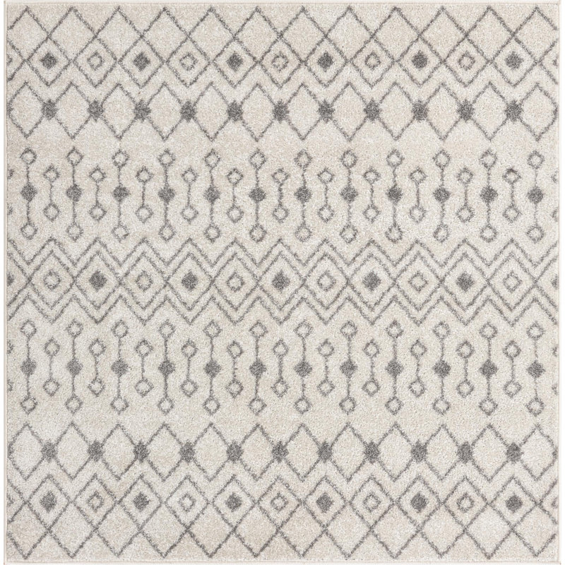 Abstract Indoor Rug, Square 5'3"
