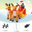 Décoration de Noël de Noël gonflable imperméable pour le père Noël double 6 pi avec traîneau The Holiday Aisle®