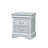 Platinum Nightstand With Practical Design - Ample Storage, Metal Glides, Synthetic Material, Silver Grey, 21" W X 24" H 15" D Stylish Grey In Two Spacious Drawers,-541112025