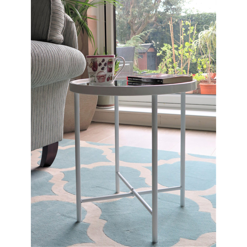 Metts End Table, White