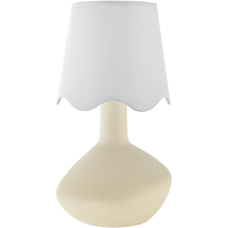 Lampe de table d'appoint Terae, Blanc, Crème