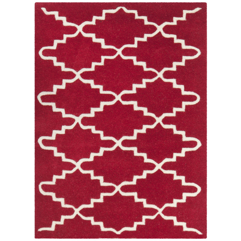 Carolene Hand Tufted Wool Geometric Rug, Rectangle 2' x 3'