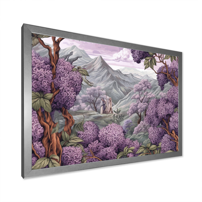 «Lilac mauve», impression sur toile, Cadre photo argenté, H 16 po x l 32 po x P 1 po