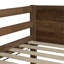 Lit superposé simple au-dessus d'un lit simple avec tête et pied de lit à panneaux, fondation en bois d'hévéa massif avec garde-corps de sécurité, échelle intégrée, chêne antique