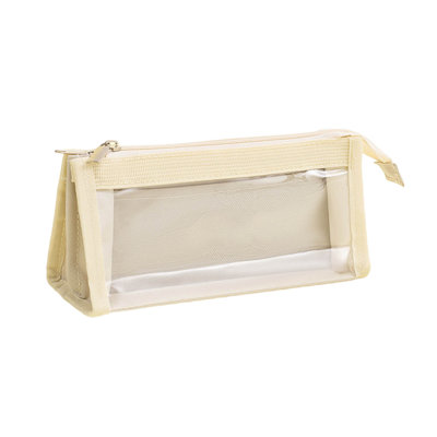 Sac à crayons transparent en maille transparente