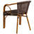 Houtz Rattan Restaurant Patio Chair with Bamboo-Aluminum Frame-33388875