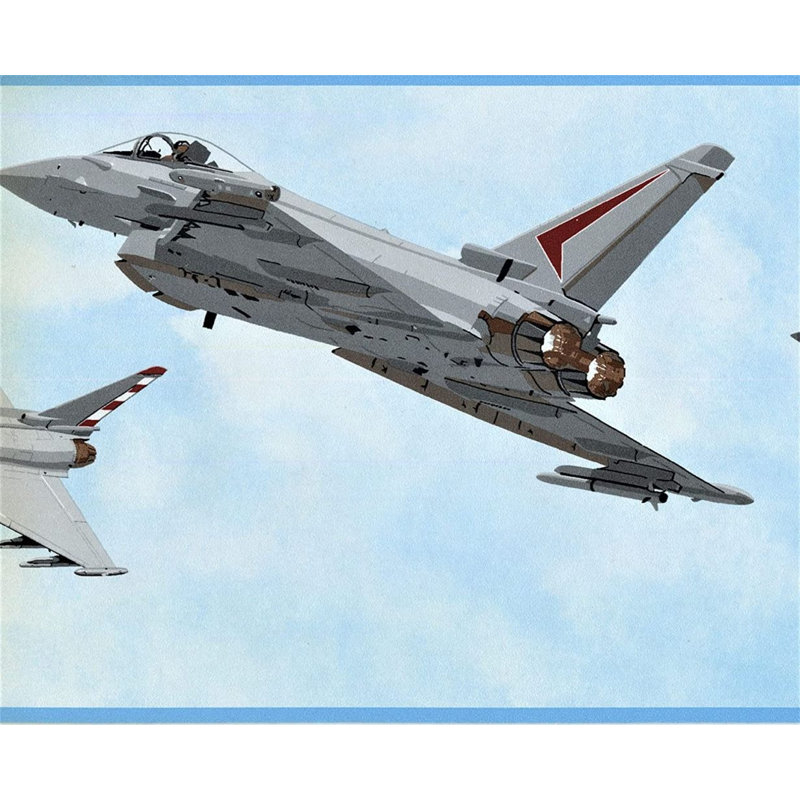 Bordure de papier peint L 15 pi x l 7 po Flying Militaires