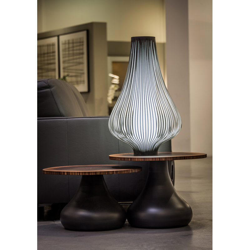 Blossom Table Lamp, Dark Gray, 28" H x 20" W x 20" D