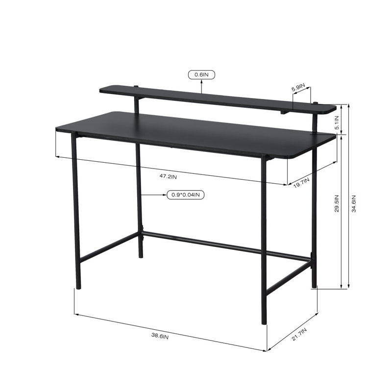 Oritz Metal Base Writing Desk