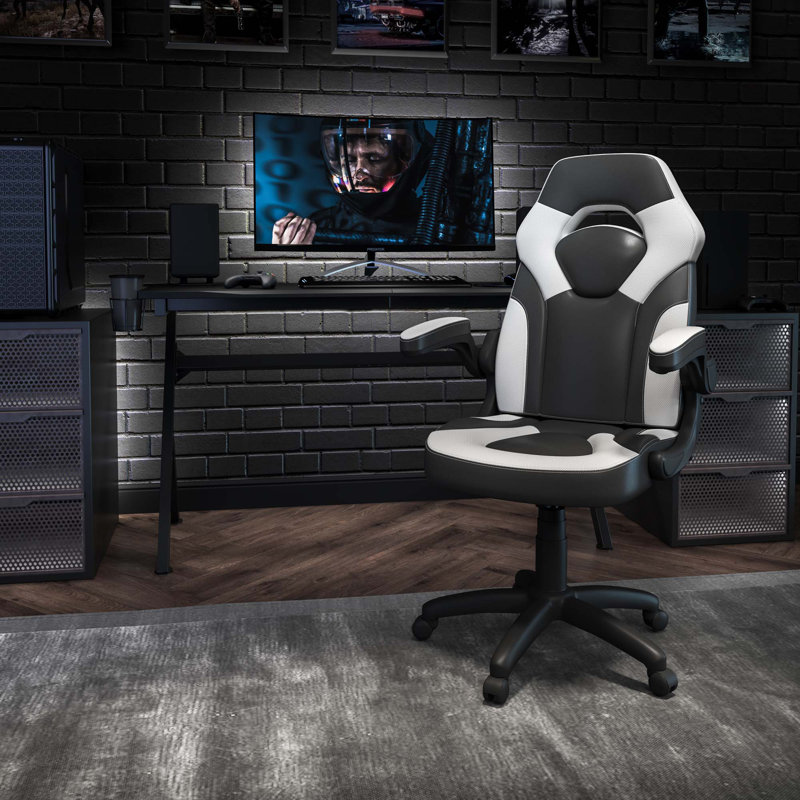 Fauteuil de jeu à dossier haut Ariquer, Blanc