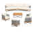Beige Cushion/Gray Rope Teak Frame is out of stock