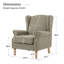 Fauteuil d'appoint Chloris à oreilles extra larges, fauteuil moderne mi-siècle recouvert de lin avec garniture cloutée, pieds en bois massif tourné, fauteuil de lecture de style campagnard pour salon ou chambre-1049527296
