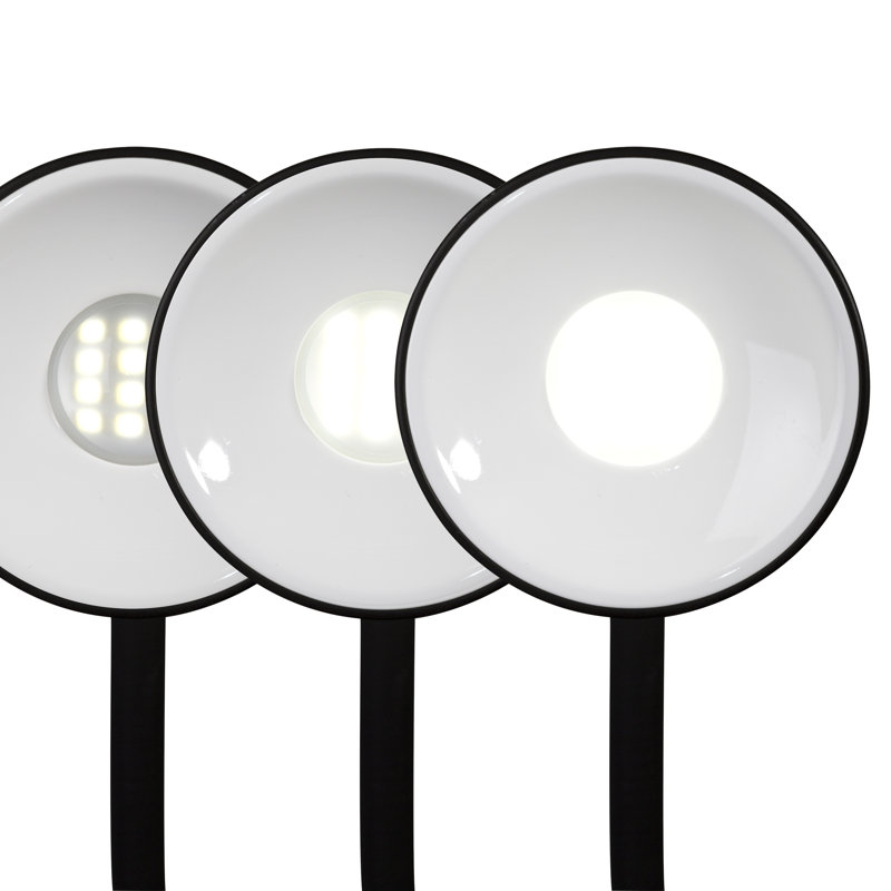 Black Adjustable LED Desk Lamp with Wireless Charging Base
