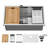 32" Undermount Workstation Kitchen Drop In Single Bowl Sink with Accessories-97552473