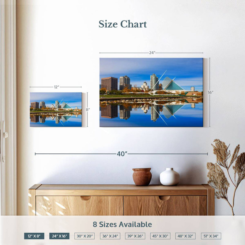Milwaukee Skyline, 16" H x 24" W