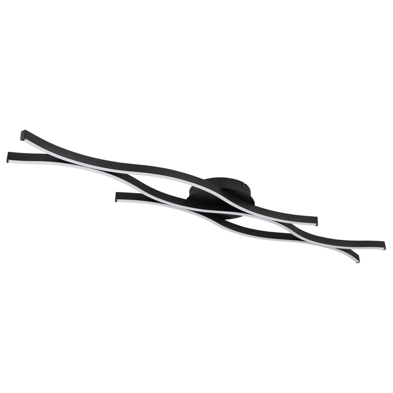 Chizaram Plastic LED Flush Mount, Matte black