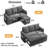 Ebern Designs 81" Convertible L Shaped Couch Sofa Sleeper With Reversible Chaise With Storage And Side Pockets-649564502