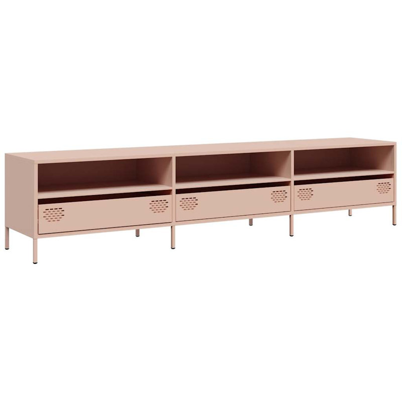 Averylynn Unfinished TV Stand for TVs up to 24", Antique pink and pink