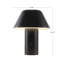 Folio 10-in Black dimmable LED Table Lamp-1496782496