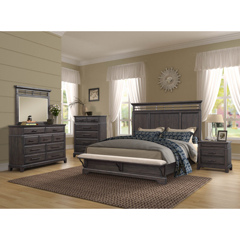 Preciado Solid Wood Bed, King 