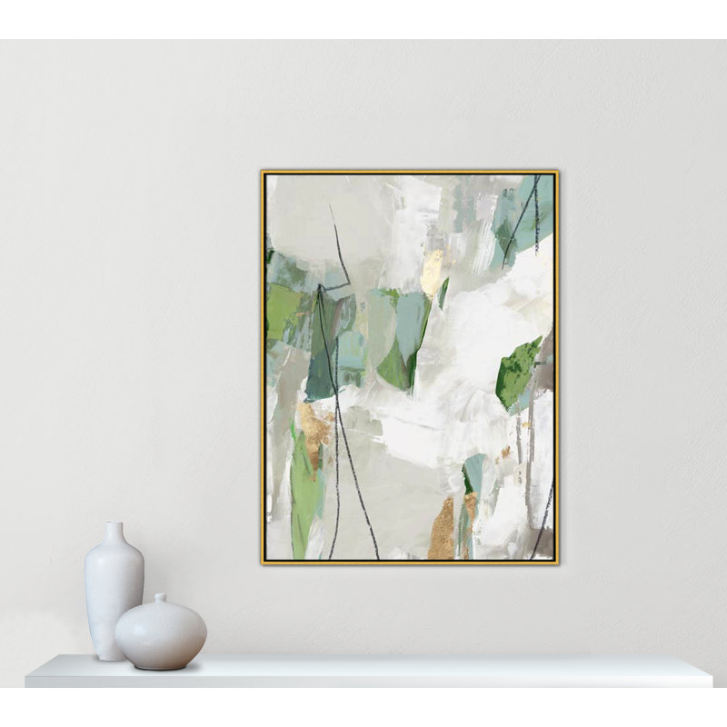 Enchanted Emerald Collection Enchanted Emerald I by Update Hi Res Image List Print, Gold Floater Canvas Floater Framed