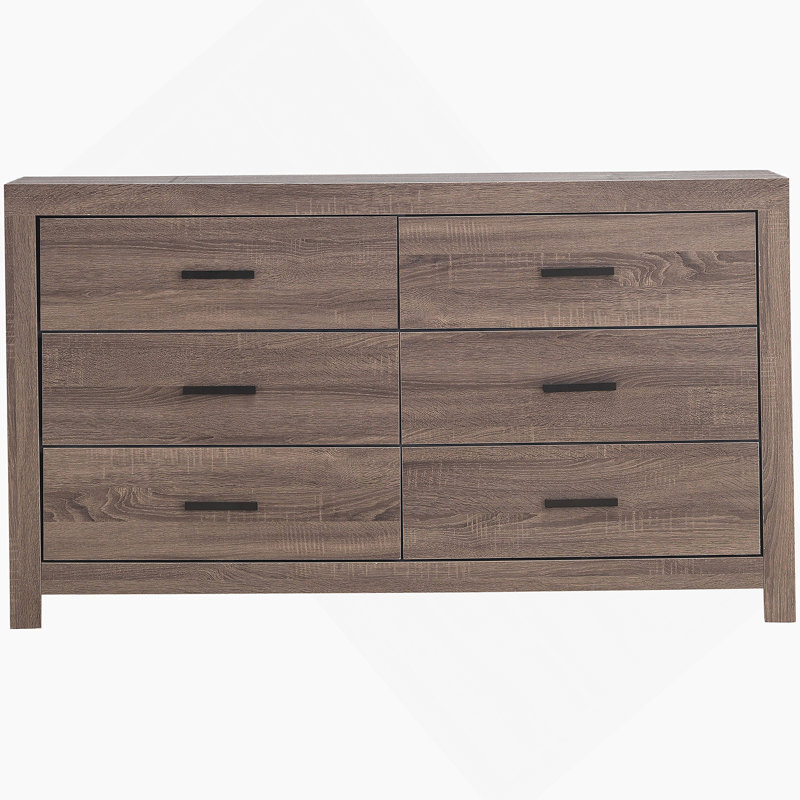 Commode 6 tiroirs Oak, Chêne